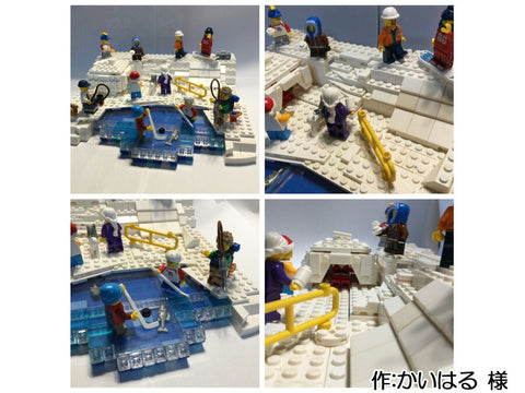 池の近くで雪遊び(かいはる 様)