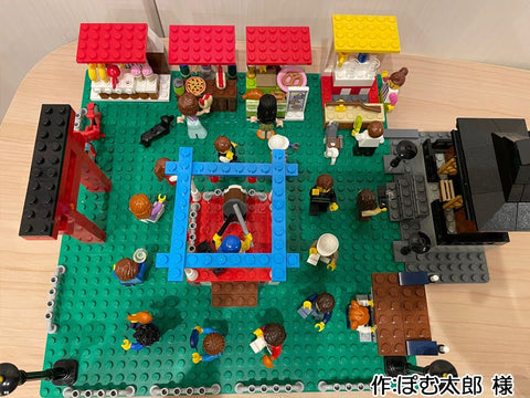 神社の盆踊り(ぽむ太郎 様)