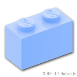 ブロック 1 x 2：[Bt,Lt Blue / ブライトライトブルー]