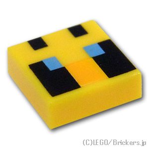 タイル 1 x 1 - ピクセルのハチ：[Yellow / イエロー]