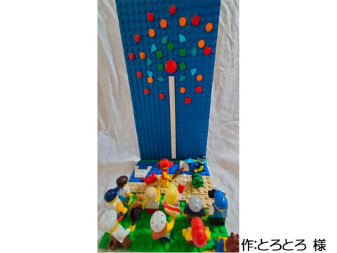 スイカ割りをしていたら、花火がドッカ~ン(とろとろ 様)