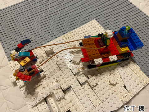 2匹のトナカイと雪道散歩(T 様)