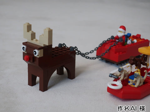 北半球と南半球のサンタとソリ(KAI 様)