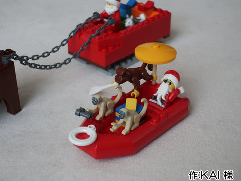 北半球と南半球のサンタとソリ(KAI 様)