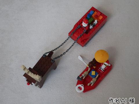 北半球と南半球のサンタとソリ(KAI 様)