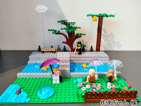 紫陽花と蛙と水たまり(あちゃん 様)