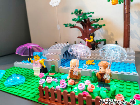 紫陽花と蛙と水たまり(あちゃん 様)