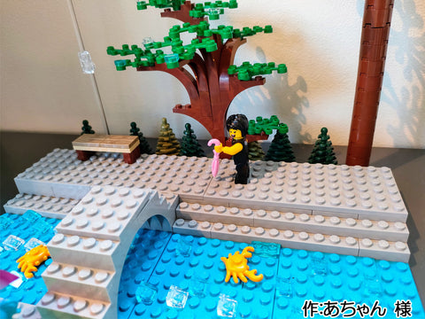 紫陽花と蛙と水たまり(あちゃん 様)