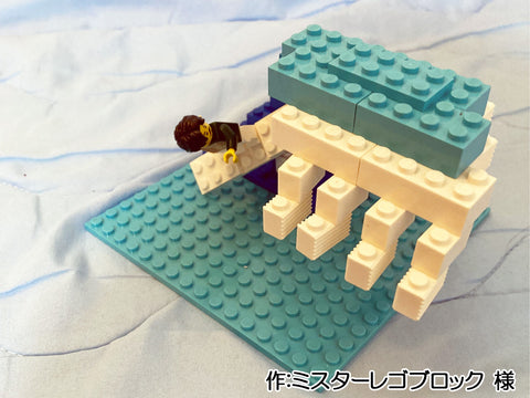 夏休みを満喫するサーフィンおじさん(ミスターレゴブロック 様)