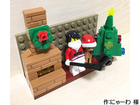 サンタになった気分で愛犬と記念撮影(にゃーわ 様)