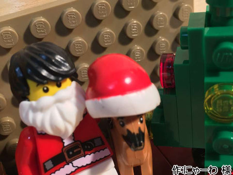 サンタになった気分で愛犬と記念撮影(にゃーわ 様)