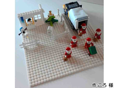 サンタを見て喜んでいる子ども(ころ 様)