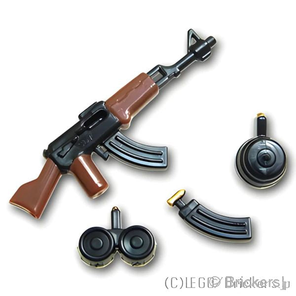 LEGOR パーツ アサルトライフル AK-47 ブラウンボディ マガジンセット