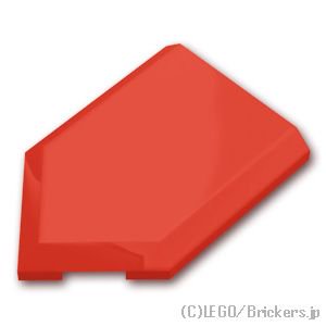 タイル 2 x 3 - 五角形：[Red / レッド]