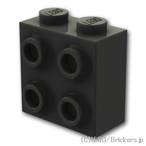 ブロック 1 x 2 x 1 2/3 1面スタッド：[Black / ブラック]