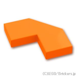 タイル 2 x 2 - カットコーナー：[Orange / オレンジ]