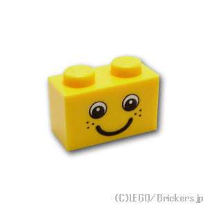 ブロック 1 x 2 - そばかすと笑顔：[Yellow / イエロー]