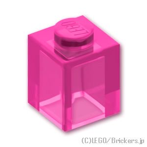 ブロック 1 x 1：[Tr,Dark Pink / トランスダークピンク]