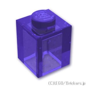 ブロック 1 x 1：[Gli,Tr,Purple / グリッタートランスパープル]