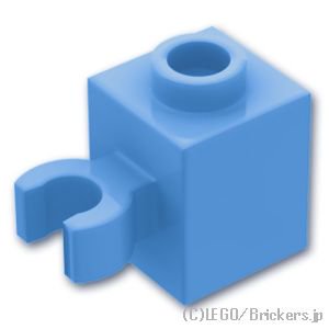 ブロック 1 x 1 - 垂直クリップ：[Md,Blue / ミディアムブルー]