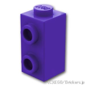ブロック 1 x 1 x 1 2/3 - 1面スタッド：[Dark Purple / ダークパープル]