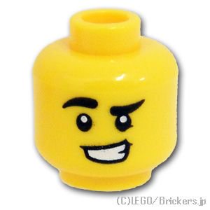 LEGO® パーツ 6288063 ミニフィグ ヘッド - 食いしばったニヤリ