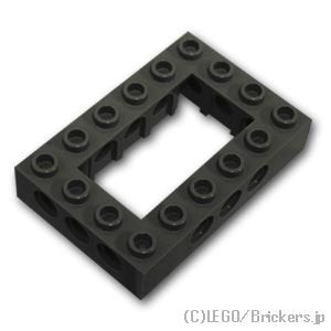 LEGO® パーツ 4144025 テクニック 枠ブロック 4 x 6：[Black 