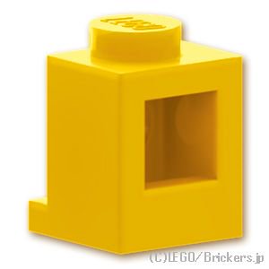 ブロック 1 x 1 - ヘッドライト：[Yellow / イエロー]