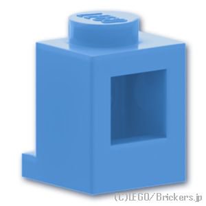 ブロック 1 x 1 - ヘッドライト：[Md,Blue / ミディアムブルー]
