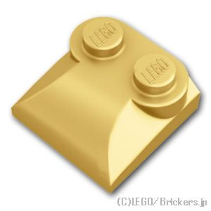 カーブスロープ - 2 x 2 x 2/3 - サイドカーブ：[MetallicGold / メタリックゴールド]