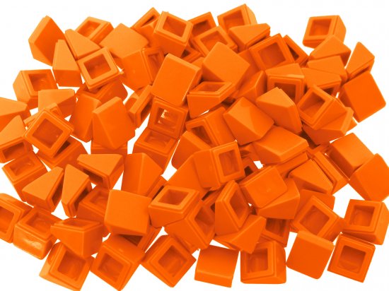 【100個セット】スロープ ブロック 1 x 1 x 2/3 / 33°：[Orange / オレンジ]