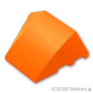 ウェッジ 4 x 3 - 3面カーブ：[Orange / オレンジ]