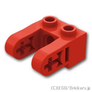 テクニック ブロック 1 x 2 - リフトアーム：[Red / レッド]