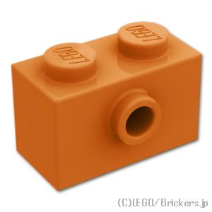 ブロック 1 x 2 - サイドスタッド：[Dark Orange / ダークオレンジ]
