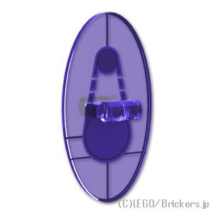 オーバルシールド - ディメンションキーストーン ラージ&スモールストーン：[Tr,Purple / トランスパープル]