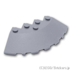 ブロック ラウンドコーナー 6 x 6 スロープ 33°ファセット：[Light Bluish Gray / グレー]