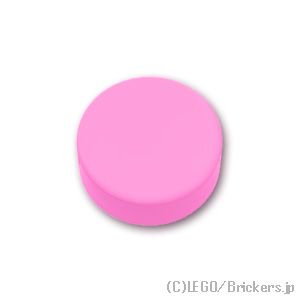 タイル 1 x 1 - ラウンド：[Bright Pink / ブライトピンク]