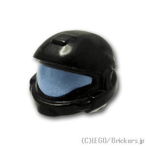 ショックトルーパーヘルメット メタルブルー風バイザープリント：[Black / ブラック]