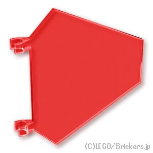 フラッグ 5 x 6 六角形：[Tr,Red / トランスレッド]