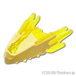 LEGO® パーツ 6432405 ドラゴンヘッド - 下あご：[Tr,Yellow / トランスイエロー] 100588pb02-044 