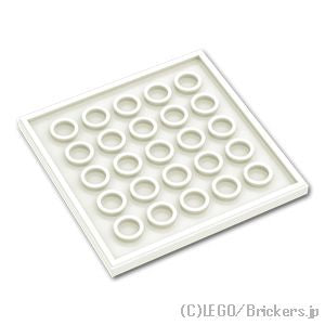 LEGO® パーツ 6307467 タイル 6 x 6 - マット ボトムチューブ：[White / ホワイト] 10202-001 