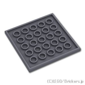 LEGO® パーツ 6147337 タイル 6 x 6 - マット ボトムチューブ：[Dark Bluish Gray / ダークグレー] 10202-199 