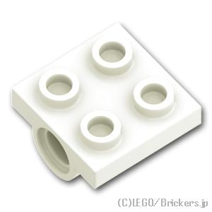 LEGO® パーツ 6061024 プレート 2 x 2 - ピン穴：[White / ホワイト] 10247-001 