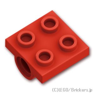 LEGO® パーツ 6014616 プレート 2 x 2 - ピン穴：[Red / レッド] 10247-021 