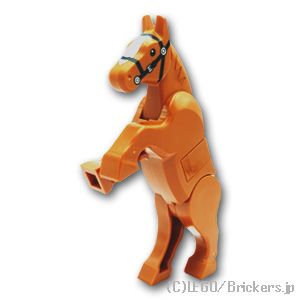 LEGO® パーツ 6370297 馬 - 可動脚：[Dark Orange / ダークオレンジ] 10352c01pb08-038 