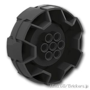 LEGO® パーツ 6019988 ハードホイール - 7ピン穴&6スモールホール：[Black / ブラック] 11094-026 
