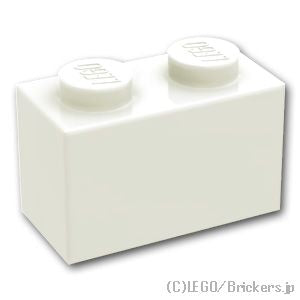LEGO® パーツ 6058177 ブロック 1 x 2 - 1面スタッド：[White / ホワイト] 11211-001 