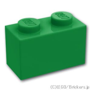 LEGO® パーツ 6129807 ブロック 1 x 2 - 1面スタッド：[Green / グリーン] 11211-028 