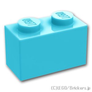 LEGO® パーツ 6348142 ブロック 1 x 2 - 1面スタッド：[Md,Azure / ミディアムアズール] 11211-156 