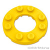 ラウンド プレート 4 x 4 - カットアウト：[Yellow / イエロー]